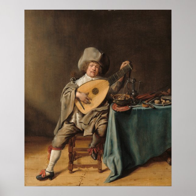 Lute Player - Jan Miense Molenaer Fine Art Poster (Front)