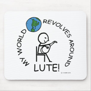 Lute - World Revolves Around Mouse Pad