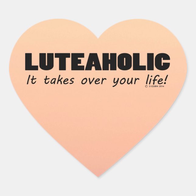 Luteaholic Life Heart Sticker (Front)