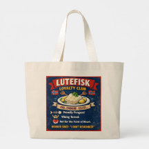 Lutefisk Loyalty Club Norwegian Tote Bag