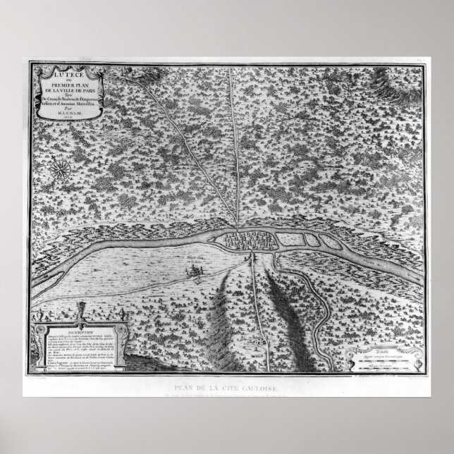 Lutetia or the first plan of Paris Poster (Front)