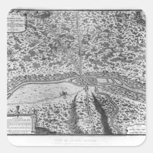 Lutetia or the first plan of Paris Square Sticker