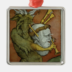Luther as the Devil's Bagpipes, c.1535 Metal Ornament