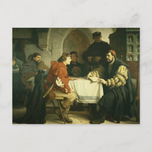 Luther at the 'Schwarzen Baeren' in Jena, 1873 Postcard