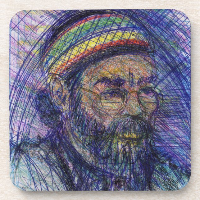Luther Hampton Self Portrait Coaster (Front)