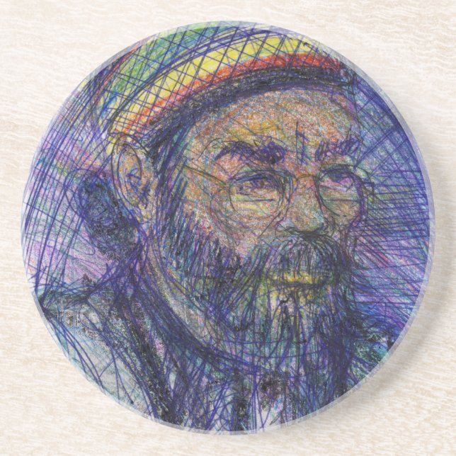 Luther Hampton Self Portrait Coaster (Front)