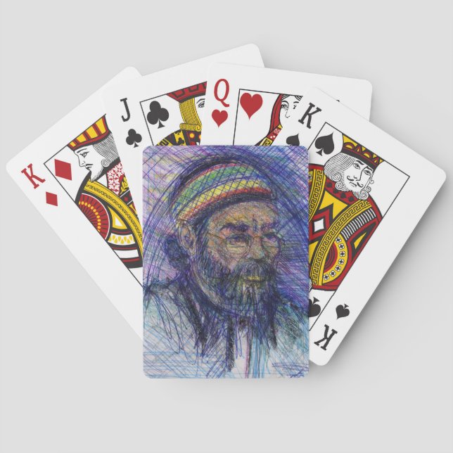 Luther Hampton Self Portrait Playing Cards (Back)