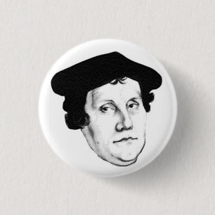 Luther head 3 cm round badge