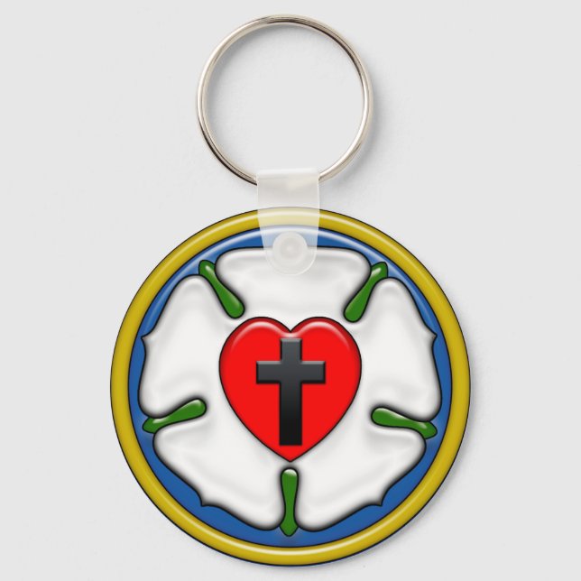 Luther Rose Embossed-Look Key Ring (Front)