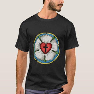 Luther Rose Seal Lutheran Symbol Christian Cross T-Shirt