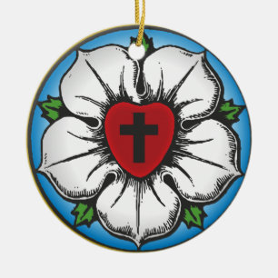 Luther’s Rose Ceramic Ornament