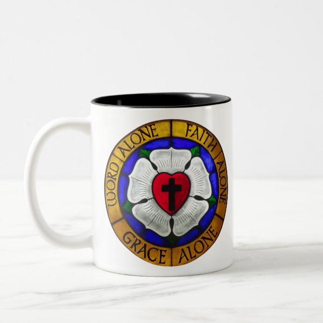 Luther’s Rose - Solas Two-Tone Coffee Mug (Left)