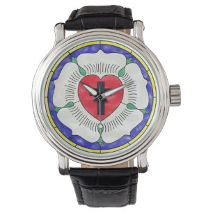 Luther Seal Stained Glass Vintage Strap Mens Watch