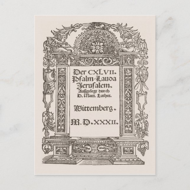 Luther, Wittemberg, 1532 Postcard (Front)