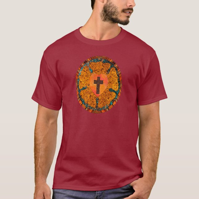 Lutheran Rose-Rojo T-Shirt (Front)