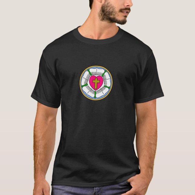 Lutheran Rose T-Shirt (Front)