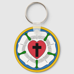 Lutherrose Luther Rose Lutheranism Martin Luther Key Ring