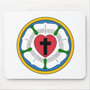 Lutherrose Luther Rose Lutheranism Martin Luther Mouse Pad