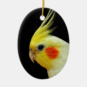 Lutino Cockatiel Ceramic Ornament