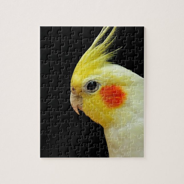 Lutino Cockatiel Jigsaw Puzzle (Vertical)