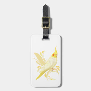 Lutino Cockatiel Luggage Tag