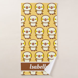lutino Monk parakeet Bath Towel