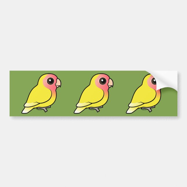 Lutino Peach-faced Lovebird Bumper Sticker (Front)