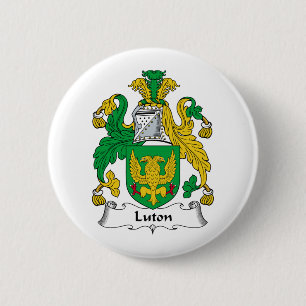 Luton Family Crest 6 Cm Round Badge