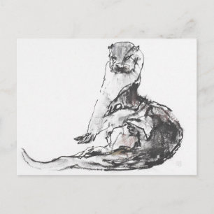Lutra lutra postcard