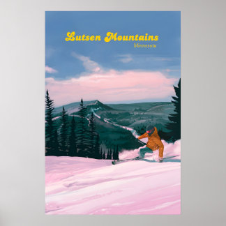 Lutsen Mountains Ski Resort Travel Poster