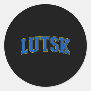 Lutsk Ukraine Lovers Patriotic Proud Ukrainian Lut Classic Round Sticker