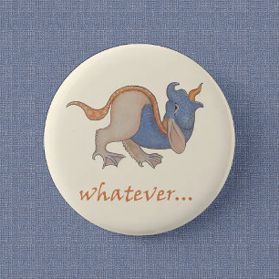 Luttrell Psalter "Whatever..." 6 Cm Round Badge