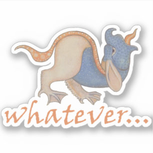 Luttrell Psalter "Whatever" Vinyl Sticker