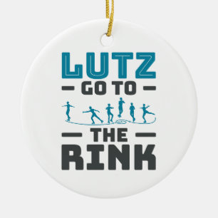 Lutz Go to the Rink Figure Skating Skater Men Ceramic Ornament