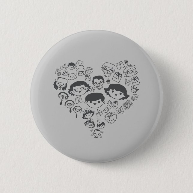 Luv 6 Cm Round Badge (Front)
