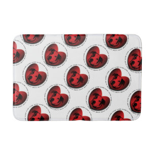 Luv-A-Bull American Bulldog Pit Bull Heart Bath Mat