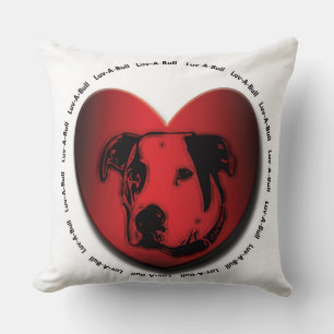 Luv-A-Bull American Bulldog Pit Bull Heart Cushion