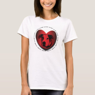 Luv-A-Bull American Bulldog Pit Bull Heart T-Shirt