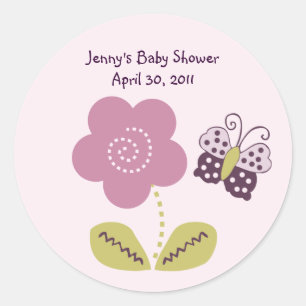 Luv Bug/Ladybug/Butterfly2 Sticker/Label/Seal Classic Round Sticker