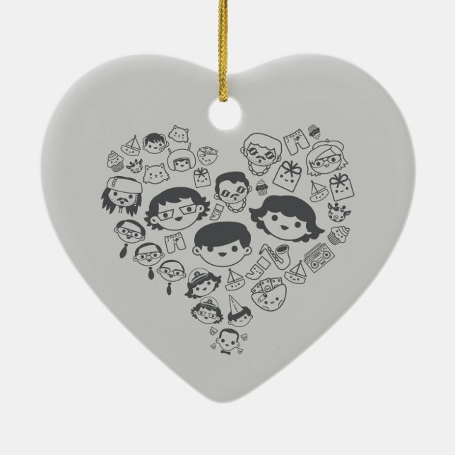 Luv Ceramic Ornament (Back)