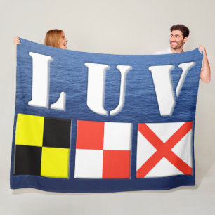 LUV MARINE STYLE FLEECE BLANKET
