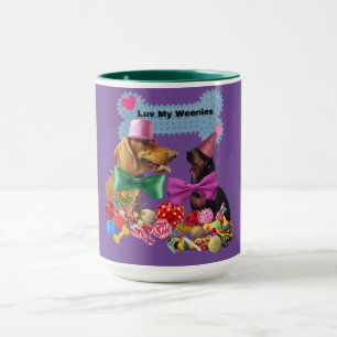Luv My Weenies Purple/Green Coffee Mug