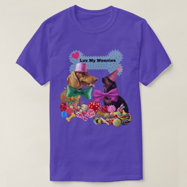 Luv My Weenies T-Shirt For Women/Men (Design Front)