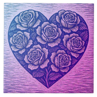 Luv Roses Ceramic Tile