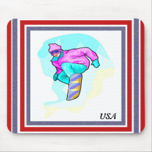Luv to Snowboard - Mouse Pad