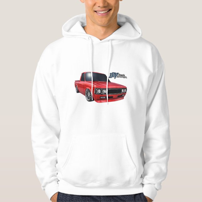 Luv Truck Garage Custom Slammed Luv with Logo Hoodie (Front)