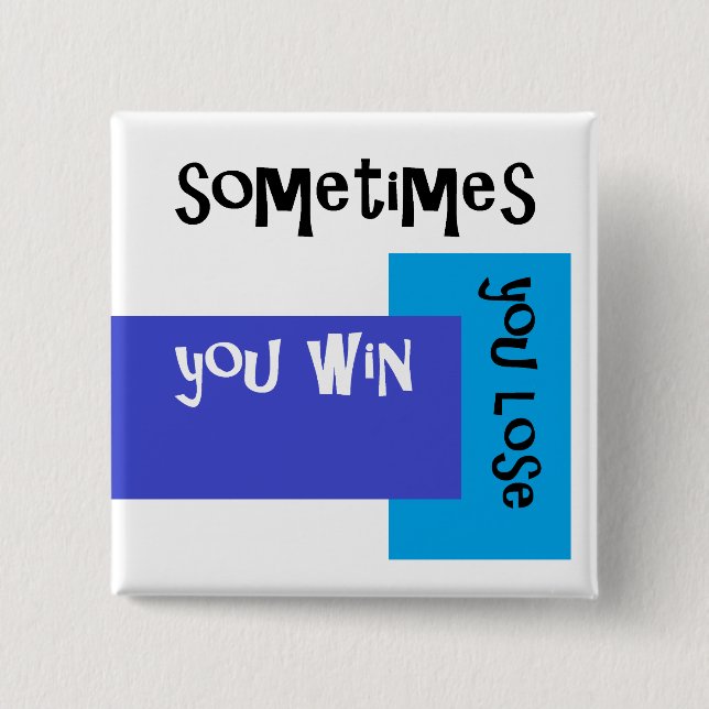 Luv U ❤️ Luv Me Square Badge Sometimes ... (Front)