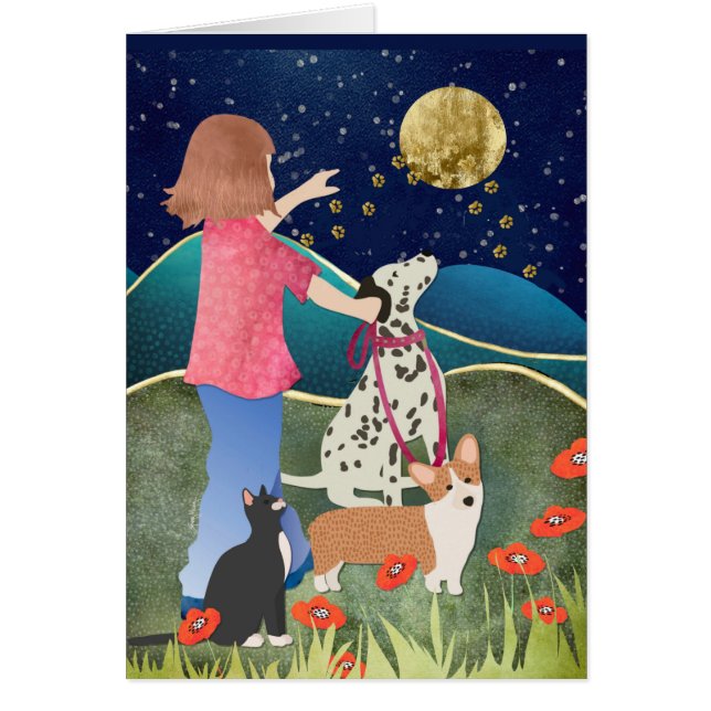 LUV U TO THE MOON AND BACK art cards (Front)