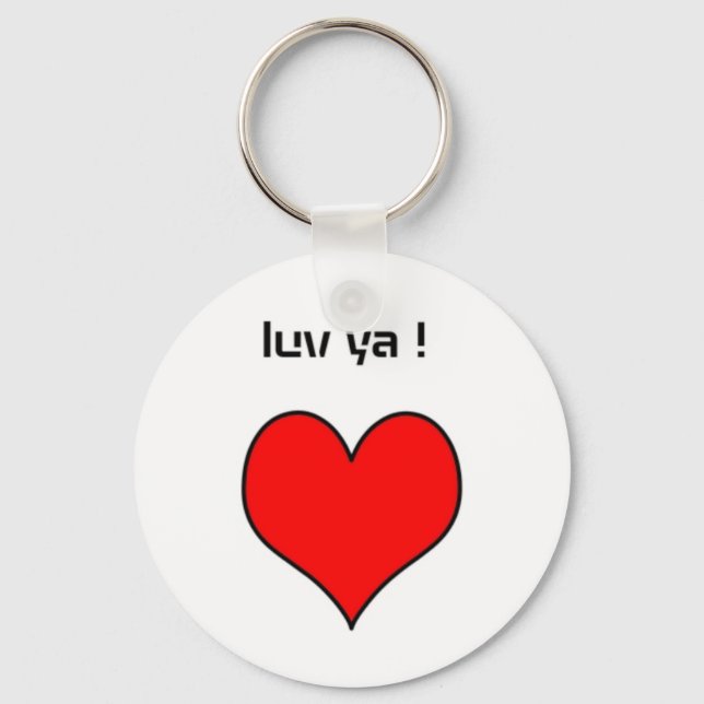 "LUV YA !" HEART KEY RING (Front)