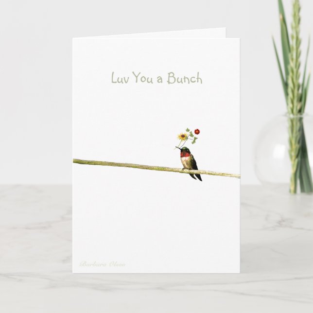 Luv You a Bunch: Happy Valentine's Day Holiday Card (Front)